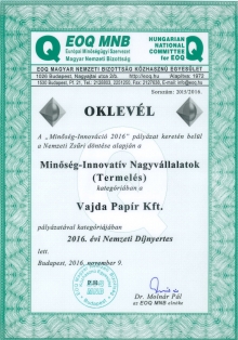Minőség-Innováció díj